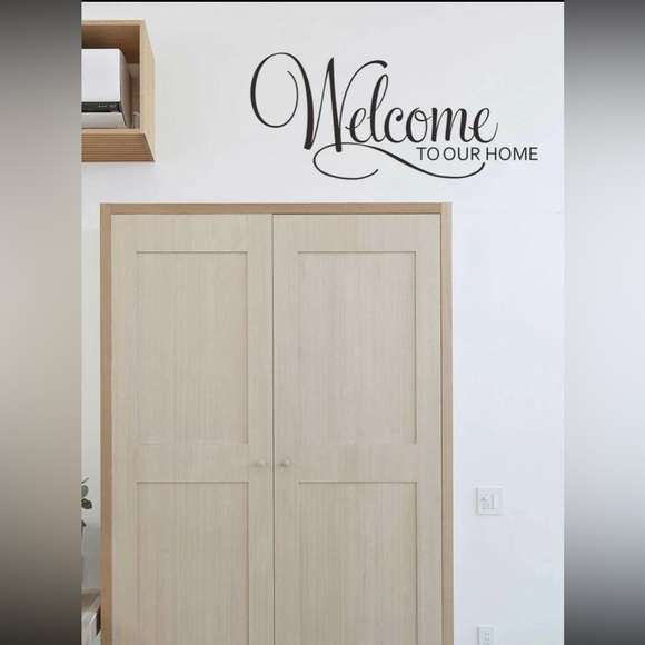 Wall Sticker Welcome to Our Home Self Adhesive Waterproof Wall Art Decal Decor - Picture 3 of 9